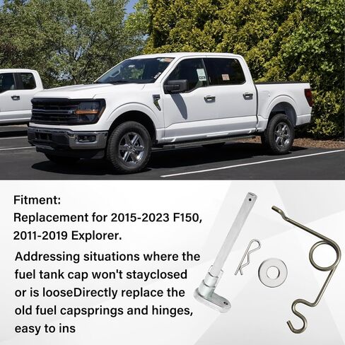 Ford Fuel Tank Repair Kit, Fuel Door Hinge Pin with Gas Door Spring Permanent Tank Repair Kit for 2015-2023 F150 Fuel Filler Neck Housing Loose Gas Cap Fix in Saudi Arabia