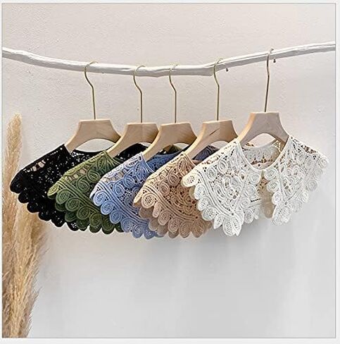 Hollow crochet flowers Detachable Collar Shawl fake collar false collar in Kuwait
