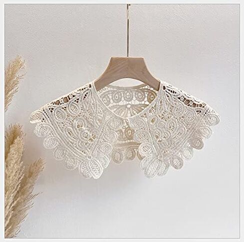 Hollow crochet flowers Detachable Collar Shawl fake collar false collar in Kuwait
