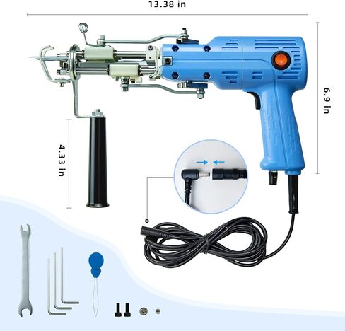 Tufting Gun,Upgrade Rug Making Kit Rug Gun 2 in 1 Cut Pile Rug Pile Tufting Machine Starter Kit (Tufting Gun) in Saudi Arabia