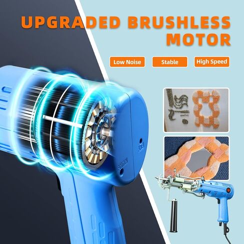 Tufting Gun,Upgrade Rug Making Kit Rug Gun 2 in 1 Cut Pile Rug Pile Tufting Machine Starter Kit (Tufting Gun) in Saudi Arabia