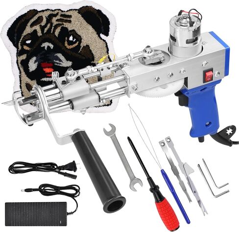 مسدس خصلة البساط 2 في 1 من BELMAKS - آلة قطع الوبر والحلقة، آلة نسج السجاد المحمولة عالية السرعة، أداة تطريز يدوية، مسدس خصلة يدوي الصنع، مسدس خصلة الوبر المقطوع يدويًا in Kuwait