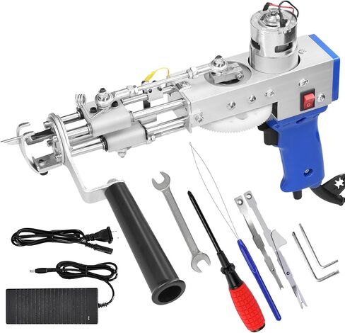 مسدس خصلة البساط 2 في 1 من BELMAKS - آلة قطع الوبر والحلقة، آلة نسج السجاد المحمولة عالية السرعة، أداة تطريز يدوية، مسدس خصلة يدوي الصنع، مسدس خصلة الوبر المقطوع يدويًا in Kuwait