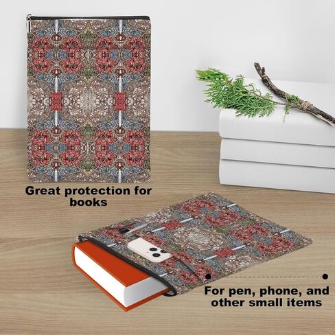 Botanical Book Sleeve, Vintage Jasmine Book Covers for Paperbacks, Floral Book Pouch Book Protector, Book Lovers Gifts for Women Girls Mom, Book Accessories Book Club Gifts Christmas Birthday Gifts in Saudi Arabia