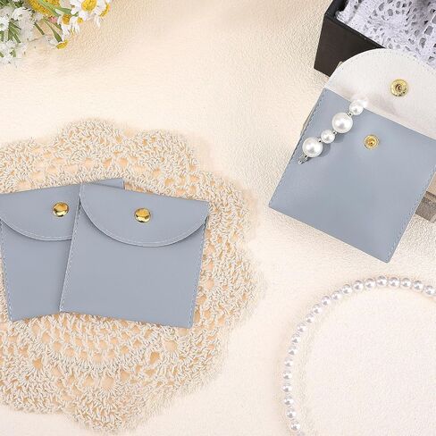 Jewelry Bags, 8 Pcs Custom Jewelry Purse Pouch Luxury Small Jewelry Gift Bags with Snap Button Envelope Style Bridesmaid Gifts Set for Women Earring Necklace in Saudi Arabia