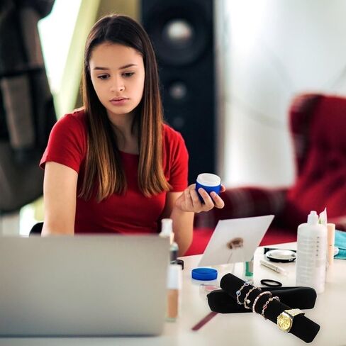 بكرة ساعة سوار من ULTECHNOVO، منظم سفر للمجوهرات وحقيبة سفر، حقيبة محمولة بسحاب مع حشوة قابلة للإزالة للأساور والأساور ذات الحجم القياسي in Saudi Arabia