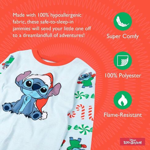 Disney Boys' 2-Piece Snug-fit Cotton Holiday Pajama Set, Soft & Cute for Kids in Saudi Arabia