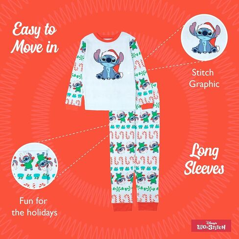Disney Boys' 2-Piece Snug-fit Cotton Holiday Pajama Set, Soft & Cute for Kids in Saudi Arabia
