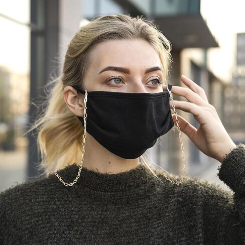 سلاسل النظارات للنساء، سلسلة نظارات ذهبية قابلة للتعديل نظارات شمسية سلسلة حامل نظارات العين حول الرقبة قناع الوجه سلسلة معدنية حامل النظارات حزام مشبك ورق سلسلة ربط قلادة للنساء الفتيات in Saudi Arabia