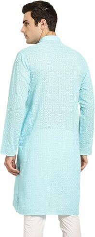 Sojanya (Since 1958, Men's Pure Cotton Embroidered Only Kurta in Saudi Arabia