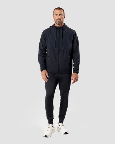 INTO THE AM Daybreak Performance Lightweight Windbreaker Jacket for Men S-4XL Athletic Workout Hoodie for Running Hiking Gym in Kuwait