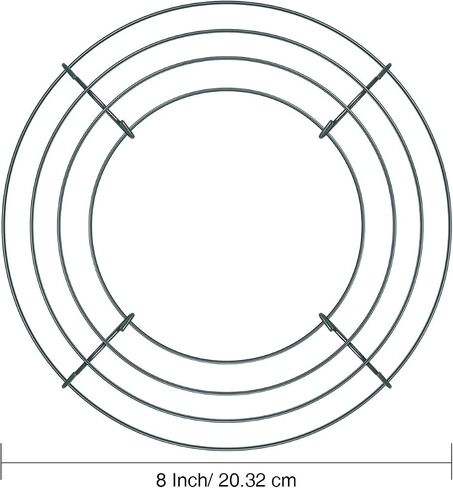 10 Packs Christmas Metal Wreath Frame Green Round Wire Wreath Making Ring DIY Macrame Floral Crafts Wire Form Christmas Decoration Door Craft (10 Inches) in Saudi Arabia