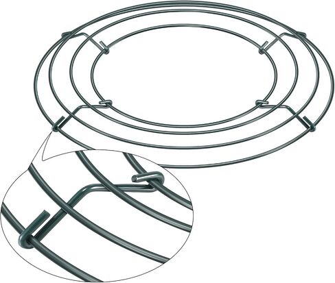 10 Packs Christmas Metal Wreath Frame Green Round Wire Wreath Making Ring DIY Macrame Floral Crafts Wire Form Christmas Decoration Door Craft (10 Inches) in Saudi Arabia
