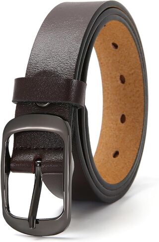 Women Leather Belts for Jeans Pants Fashion Dress Belt for Women with Solid Pin Buckle in Saudi Arabia