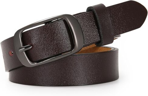 Women Leather Belts for Jeans Pants Fashion Dress Belt for Women with Solid Pin Buckle in Saudi Arabia