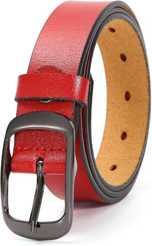 Women Leather Belts for Jeans Pants Fashion Dress Belt for Women with Solid Pin Buckle in Kuwait