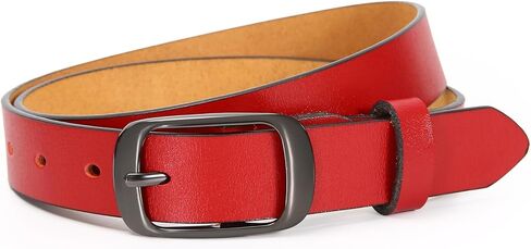 Women Leather Belts for Jeans Pants Fashion Dress Belt for Women with Solid Pin Buckle in Kuwait