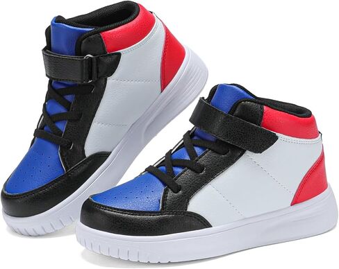 Kids Sneakers Boys Running Shoes Girls High Top Casual Lightweight Classic Adjustable Strap Sneakers in Kuwait