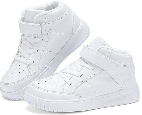 Kids Sneakers Boys Running Shoes Girls High Top Casual Lightweight Classic Adjustable Strap Sneakers in Kuwait