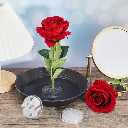 4pcs Flower Frog Plastic Flower Frog Flower Pins Floral Frog Clear Flower Frogs for Arrangements Vase Japanese Floral Arrangement for Plant Decoration, Summer Activity, Wedding Decoration in Saudi Arabia