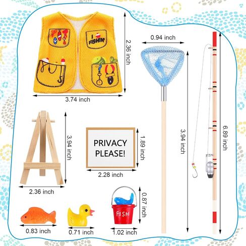 Outus 7 Pcs Christmas Elf Accessories Set Elf Fishing Accessories Elf Prop Include Fishing Rod Elf Vest Fishnet and Fish for Xmas Elf Cloth and Accessories Gifts in Saudi Arabia