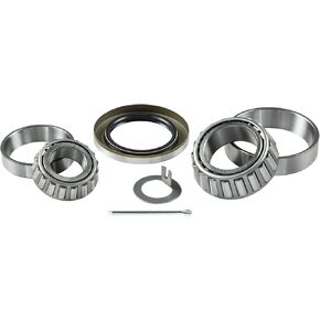 Lippert Trailer Bearing Replacement Kit for 6,000-lb. Axle Hubs with Inner & Outer Bearing Cones, Races, 2.25" Inner Diameter Double Lip Grease Seal, 1.75" Cotter Pin, 1.5" Tang Spindle Washer