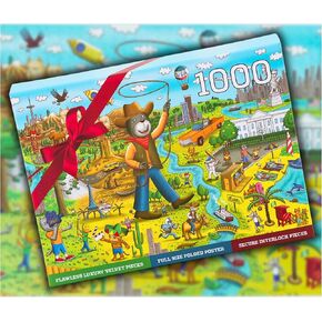 1000 Piece Jigsaw Puzzle for Adults and Families - 20x30 inch HD Quality Landscape Photo Puzzle I Sturdy 2mm Puzzle Pieces, Every Piece Unique I 8 Puzzle Saver Sheets & Full-Sized 1:1 Poster Included