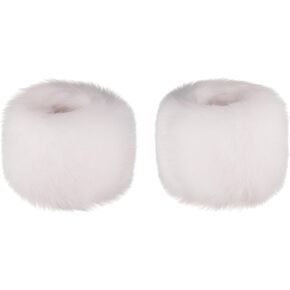 Futrzane Siberian Cuffs - Fur Wrist Cuffs for Women - Fluffy Warmers for Sleeves in Kuwait