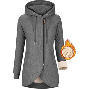 Fleece Jacket Women Hoodies Zip Up Sherpa Fleece Thermal Jackets Full Zip Warm Jackets for Womens Winter Coats
