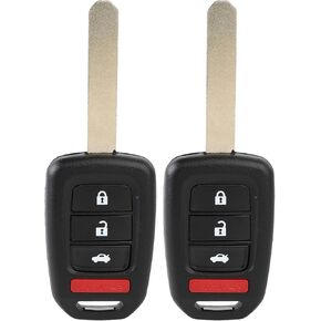 SCITOO MLBHLIK6-1TA Keyless Entry Remote Key Fob for Honda Accord LX/LXS/Sport for Civic LX for CR-V 2016-2018 2 PCS 4 Buttons