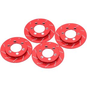 RC Aluminum Brake Disc, RC Simulation Wheel Brake Disc Perfect Style Exquisite Appearance for 1.9 Inch Wheel 1/10 RC Crawler Car(red)