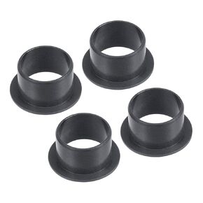 Kozelo 2pcs Flanged Sleeve Bearing - [10mm x 12mm x 15mm] POM Oilless Bushing for Equipment Machine Use | Black