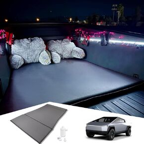 مرتبة هوائية لسرير الشاحنة لملحقات Tesla Cybertruck مناسبة حسب الطلب سرير هوائي للتخييم مع حقيبة حمل مضخة مدمجة مثالية للسفر والعطلات والتخييم in Kuwait