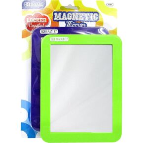 Set of 2 Magnetic Locker Mirrors - Dimensions: 5.5" x 7" - Durable Acrylic