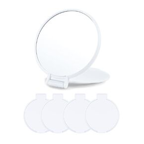 Qislee Compact Mirror Bulk, Round Makeup Bulk Compact Mirrors for Purse, Set of 36 (White)