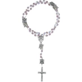 Vatican Imports Our Lady of Lourdes Crystal Rosary - Made in Italy