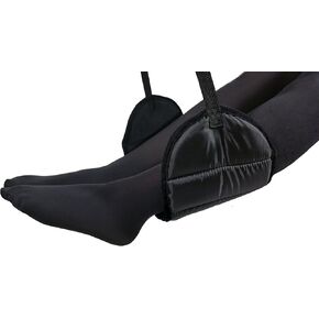 Sleepy Ride - Airplane Footrest Made with Premium Memory Foam - Airplane Travel Accessories - Helps to Prevent Swelling and Soreness - Provides Comfort for Shorter Legs (Jet Black)