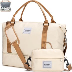 WOOMADA Weekender Overnight Bag for Women, Shoulder Travel Duffel with Shoes Compartment,Gym Bag with Toiletry Bag in Kuwait