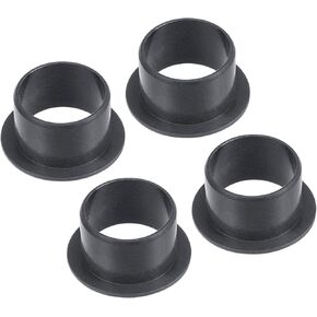 Kozelo 4pcs Flanged Sleeve Bearing - [17mm x 19mm x 25mm] POM Oilless Bushing for Equipment Machine Use | Black