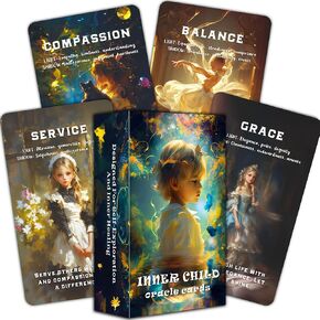 GZXINKE Inner Child Oracle Cards for Healing, Self-Discovery Oracle Deck, and Emotional Growth Oracle Cards for Beginner, A Spiritual Deck and Guided Meditation for Personal Transformation
