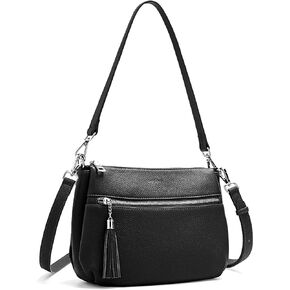 befen Genuine Leather Crossbody Hobo Purses for Women, Ladies Shoulder Bags Handbags with 2 Shoulder Straps