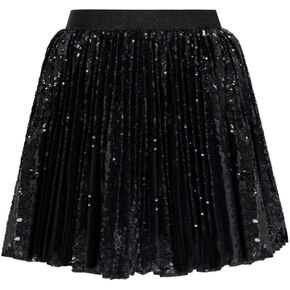 Girls Skirts Sequin Sparkle Pleated Skorts for Girls Birthday Party Glitter Shiny Mini Skirts Music Concert