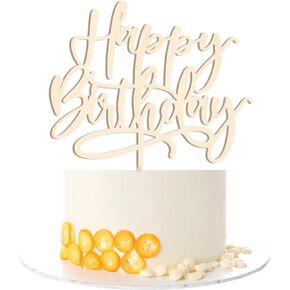 Kaoenla Happy Birthday Cake Topper-handwork Birthday/Anniversary cakes Decor(Golden)