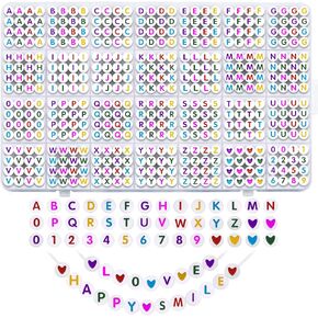 980PCS Letter Beads Bracelets Making Kit,14 Colors Letter Beads for Friendship Bracelets,A-Z Alphabet Bead Kit with Evil Eye Heart Bead for Jewelry Making,Bracelet Beads Craft Gift for Girls