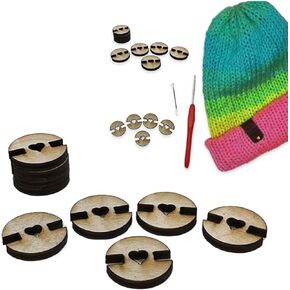50PCS Removable Pom Poms Buttons for Hats, Faux Fur Pom Poms Keepers on Handmade Beanies, Hat Pom Pom Holder, Knitted Hat Making Fastener Tool, Pompom Holders for Knit Beanies and Toques