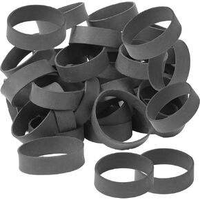 AMUU Rubber Bands Size #82, 60pcs Tactical rubber bands wide Elastic Bands for Office Supply Survival Camping Biking Fishing strong Rubber Bands Beige (2 1/2" x 1/2") (Black)