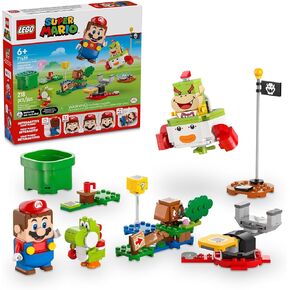 LEGO Super Mario Adventures with Interactive Mario, Bowser Jr.’s Clown Car Playset Vehicle, Yoshi Toy, Mario Playset, Nintendo Toy Gift for Boys, Girls and Gamers Ages 6 and Up, 71439