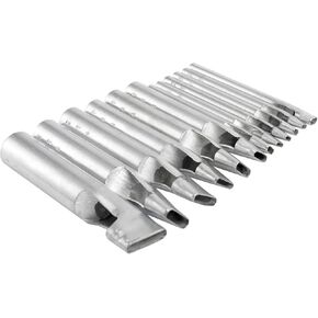LuckyHigh 12 Sizes Leather Craft Oval Oblong Shape Hole Punches 2*6mm, 2*7mm, 2*8mm, 3*6mm, 3*8mm, 3*16mm, 3*18mm, 4*7mm, 4*18mm, 4*21mm, 5*22m, 5*26mm Belt Watch Band Leather Working Tools