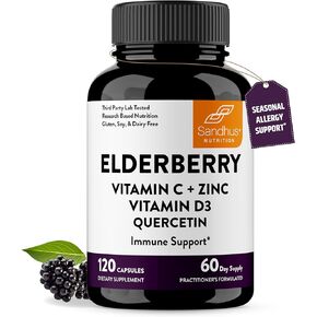 Sandhu's Zinc Quercetin Vegetarian Capsules 120 Ct- (2 Pack)