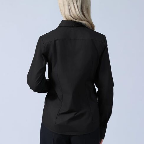 Womens Dress Shirts Long Sleeve,Blouses for Womens Wrinkle-Free Solid Work Blouse, Womens Business Casual Tops in Saudi Arabia